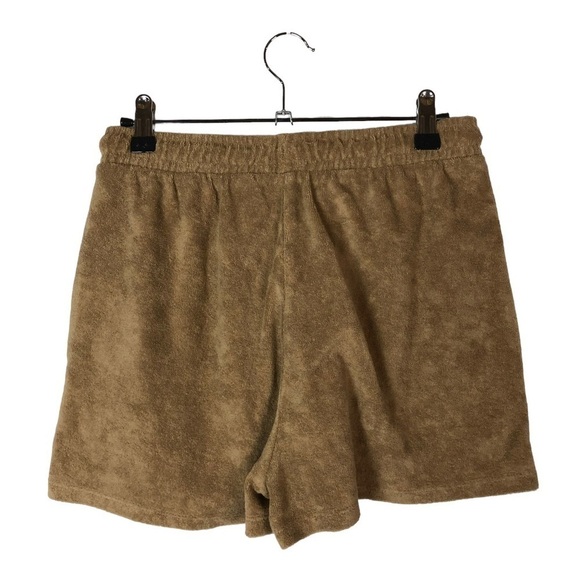 Zara Light Brown Terrycloth High Rise Utility Pull On Shorts M - Picture 3 of 4